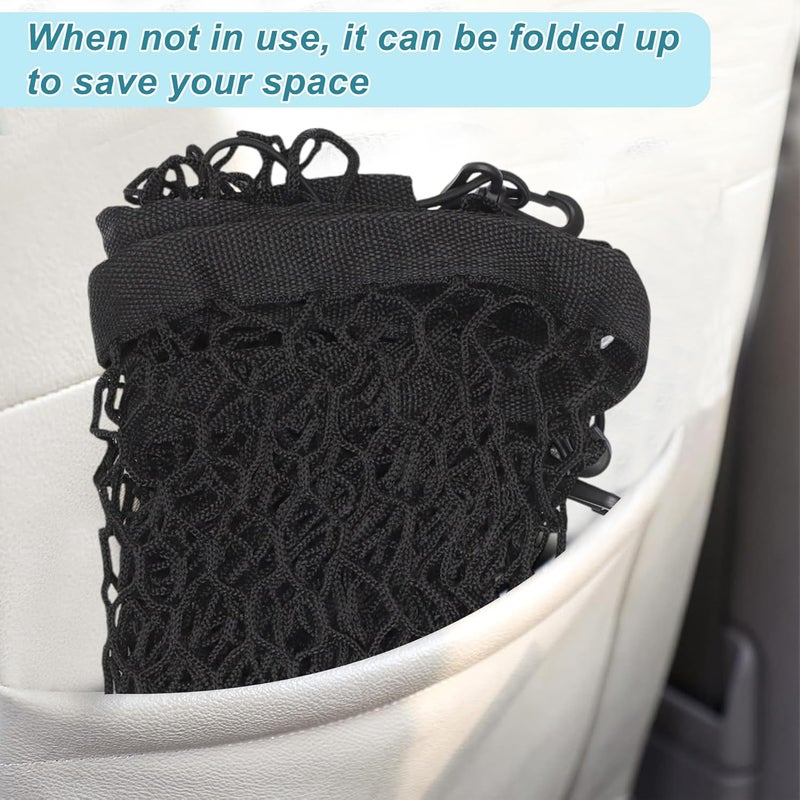 GLIDESMOOTH Dog Car Net Barrier, Hook Pet Divider - Black, 47.24"x27.56" - Image 3